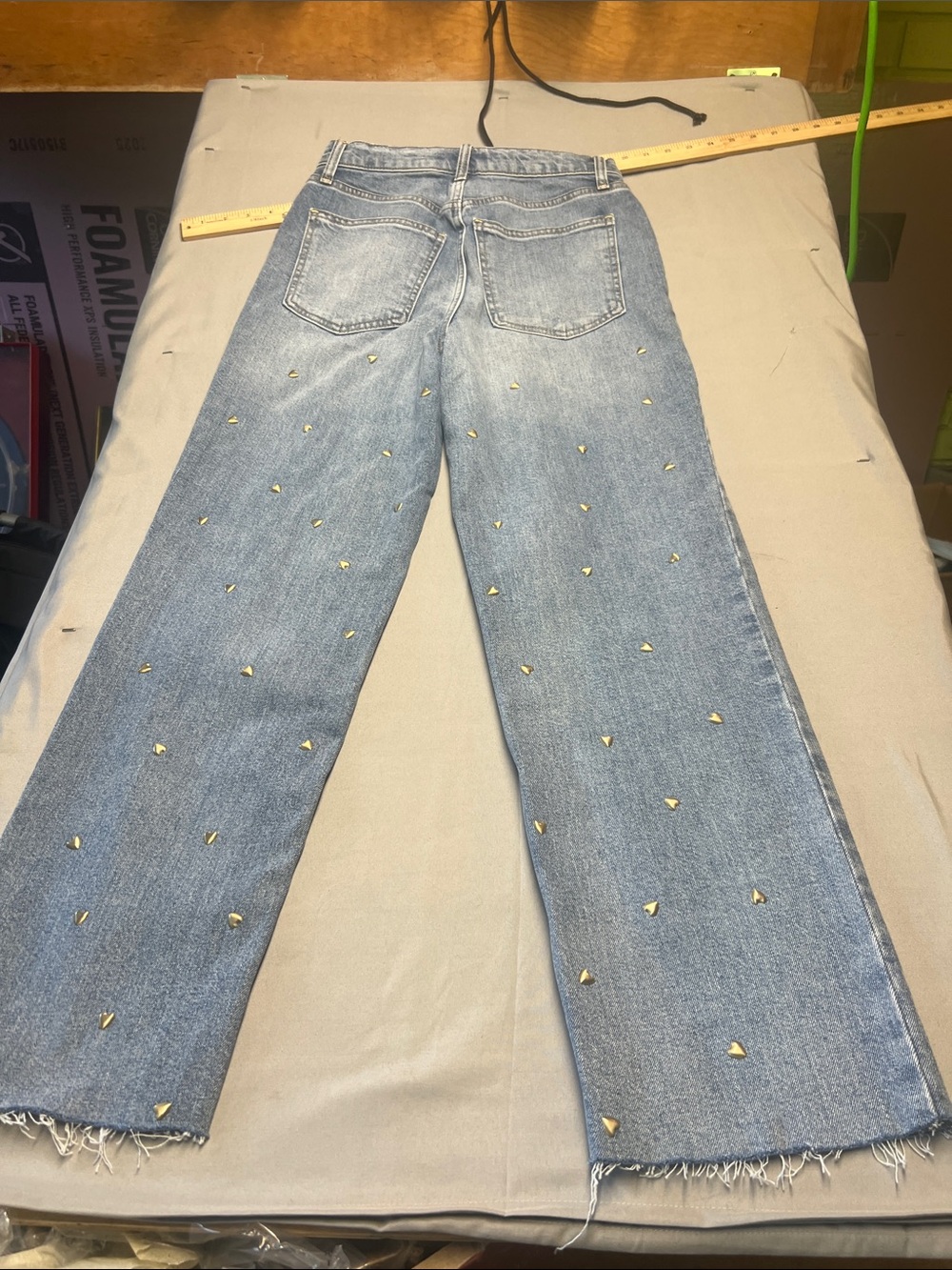 Universal Thread Light Blue Wide-Leg Jeans with Gold Studs - Picture 11 of 11